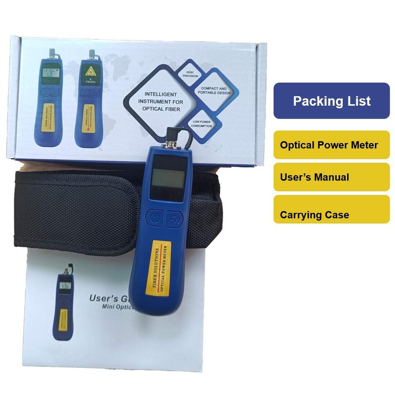 Qiirun Optical Power Meter -70~+10 dBm Fiber Light Meter for