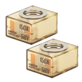BUSSALIX IPBF Marine Rated Battery Fuse 58V Ignition Protected for Multiple Batteries Deal for Boats Trucks RVs Construction Vehicles Ceramic & UL94V0 Thermoplastic(150A,2PACK)