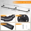Aduanbang 64.9in Industrial Pipe Wall Mounted Clothes Rack, Heavy Duty