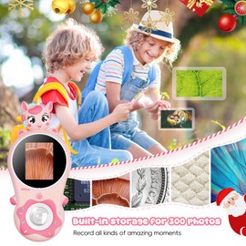 Mini Pocket Microscope for Kids - Handheld Microscope for Toddlers,Little Scientist Digital Microscope,Christmas/Birthday Microscope Toy for 3 4 5 6 7 8 9 10 11 12 Boys Girls