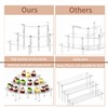 2 Pack 3 Tier Acrylic Display Risers, Half Moon Cupcake