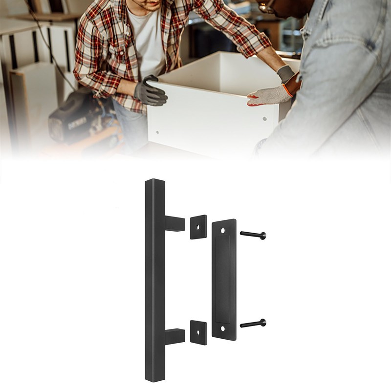 Sliding Barn Door Handle Carbon Steel 4.8mm Thick Double Sided