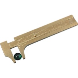 EX ELECTRONIX EXPRESS Brass Gauge Bead Ruler - Measure & Convert Inches/Metric