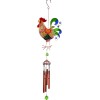 Carson Home Accents 62887 Wireworks Garden Chime, Vibrant Mesh Rooster, 30" Long