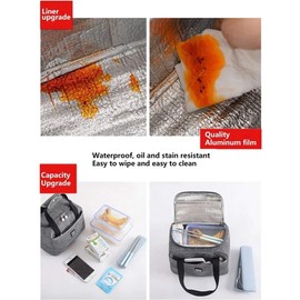 Bolsa del Almuerzo, KEVOSOK Hielera Reutilizable de Doble Cubierta, Tela Oxford, A Prueba de Goteo, con Correa Para el Hombro, Gran Capacidad Función de Aislamiento