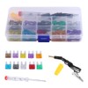Cocoarm 100pcs Mini Blatt Sicherungs-Sortiment-Kit 2-35A für Auto-Auto-LKW-SUV mit -Clamp/Holder-farbcodiertem