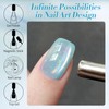 BORN PRETTY Blue Cat Magnetic Eye Gel Nail Polish Rainbow