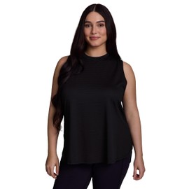 RBX Active Women's Workout Top Bubble Mesh Quick Drying Performance Training Gym Crewneck Tank Top for Women White S
