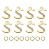 sourcing map 8 Pcs Letter Charm Bulk Initial Charm Alphabet Charm Pendant for Necklace Bracelet Earring Jewelry Making Diy, Gold-S