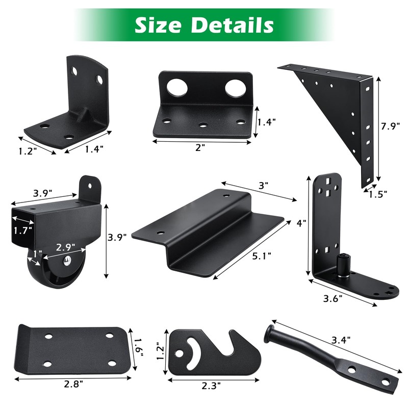 Sliding Gate Kit, Heavy Duty Sliding Gate Hardware for Deck