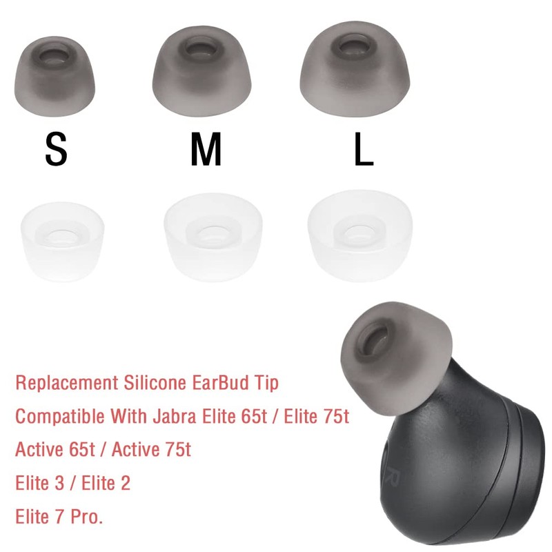 WKYMY 6 Pairs Earbud Replacement Tips Silicone Ear Tips Compatible