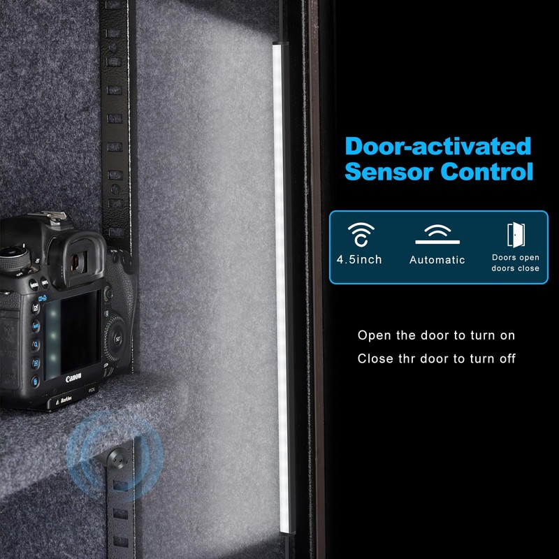 JUSJUBR Gun Safe Light Kit - Door Activated Safe Lights,