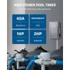 DEWENWILS Pool Pump Timer, Outdoor Digital Timer Box 2HP 40A