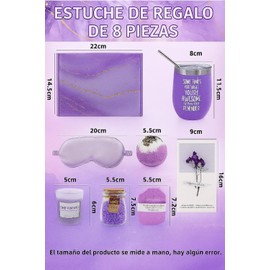 BIG SUN Set de Regalo Relajante para Spa, Paquete de cuidado personal para mujeres,Gifts for Mom Wife Girlfriend Daughter Friend Teacher Women Gifts (Prpura)