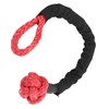 1/2in Car Recovery Straps Winch Rope 35000lbs Flexible Synthetic Shackle