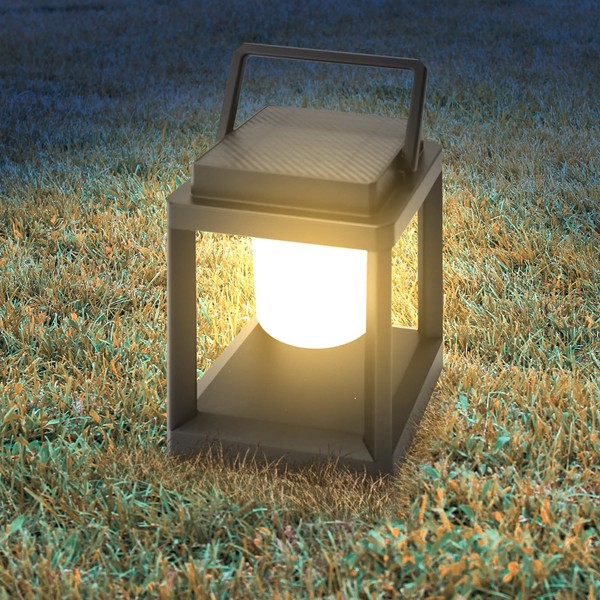 NEUEFAMI Outdoor Solar Table Lamp, LED Lamp for Nightstand, Solar