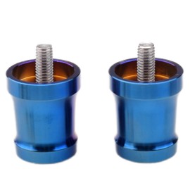 HRuizq Motorcycle Accessories Handlebar Ends Ultra Heavy Bar Ends compatible with Genuine Handlebars M8 Type Ninja 400 | Z900RS | ZX25R | ZX4R etc. (Blue, 325 g)