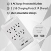 OviiTech Multi-Function Wall Mount Adapter, Surge Protector Charging Station, Dual