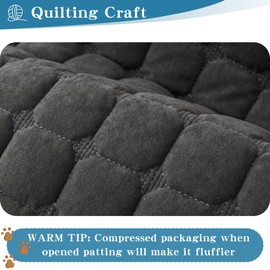 MYSKY HOME Sofa Cover, Couch Cover for Dogs Washable, Sectional Couch Covers, Sofa Slipcovers for 3 Cushion Couch Sofa, Anti Slip Furniture Protector Covers for Pets (Dark Grey, 34"x 83", Only 1 PCS)