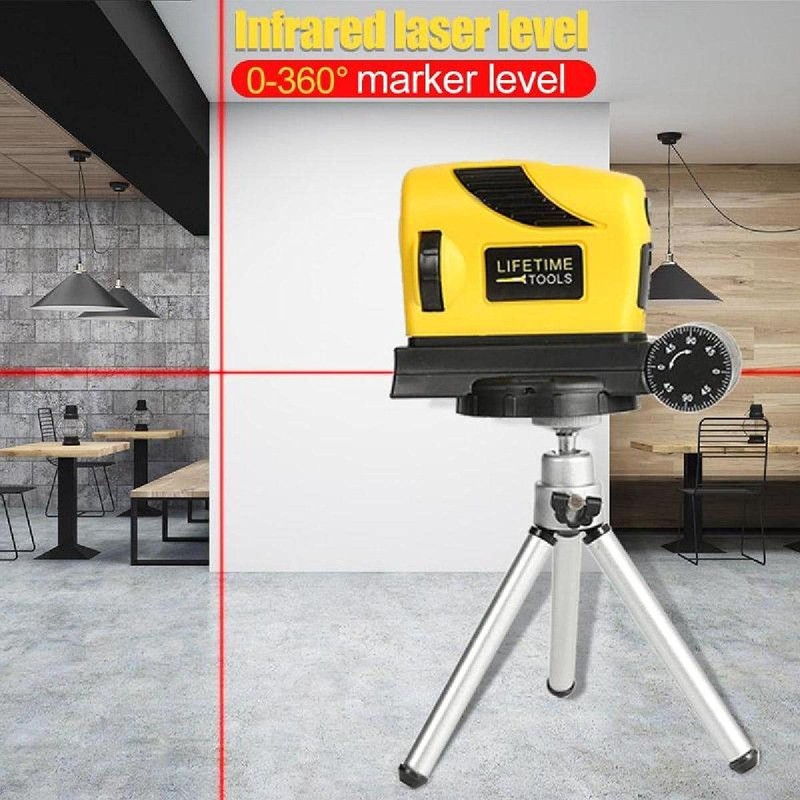 Riloer 360° Laser Self-Leveling Line Horizontal 2-Line 1-Point Horizontal Vertical