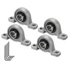 sourcing map 4pcs KP001 Flanged Pillow Block Bearings 12mm Bore,