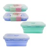 Collapsible Silicone Food Storage Container with Lid, Meal Prep Containers