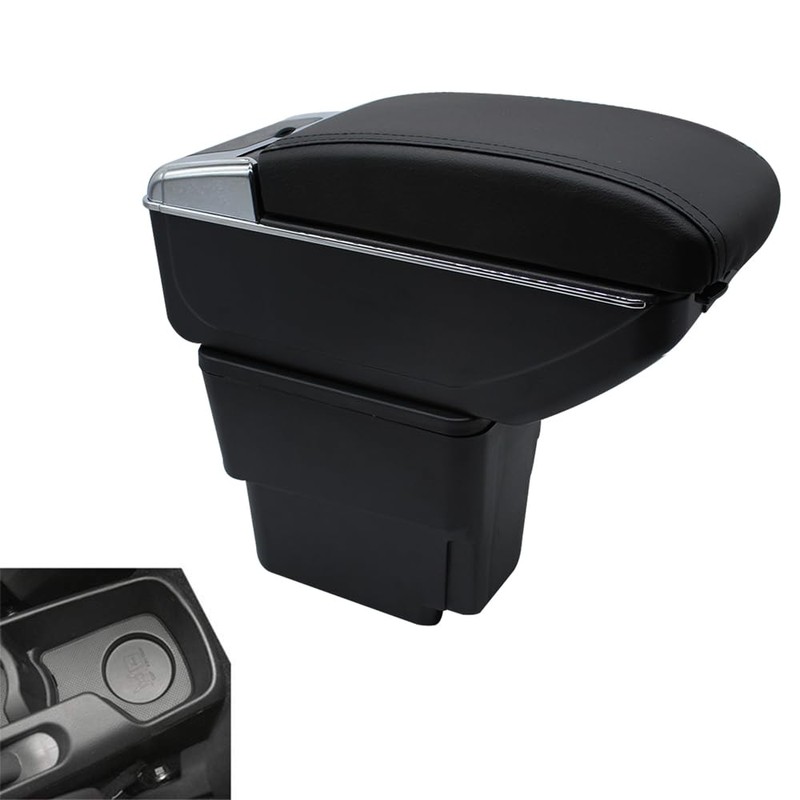 Tocsho Armrest Box for Kia Rio 2012-2016 Double Layer Front