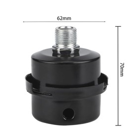 Pack of 2 Compressor Silencer Filter, Air Filter for Compressor, Metal Silencer, Air Compressor, Intake Thread, for Air Compressor, Replacement Parts Compressor Air Filter