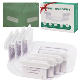 Bed Sheet Holders, No Slip Bed Sheet Locks for Corners, Mattress Sheet Straps Keep Sheets Firm & Tight - Fit Most Mattress Size, Sheet Fasteners Sheet Clips for Bedding(4 Pack)