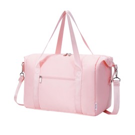 for Ryanair Cabin Bag 40x20x25 Underseat Ryan Air Bag Foldable Travel Duffel Hospital Bag Carry on Hand Luggage Holdall Tote Weekend Overnight Bag for Women and Men 20L (Pink)
