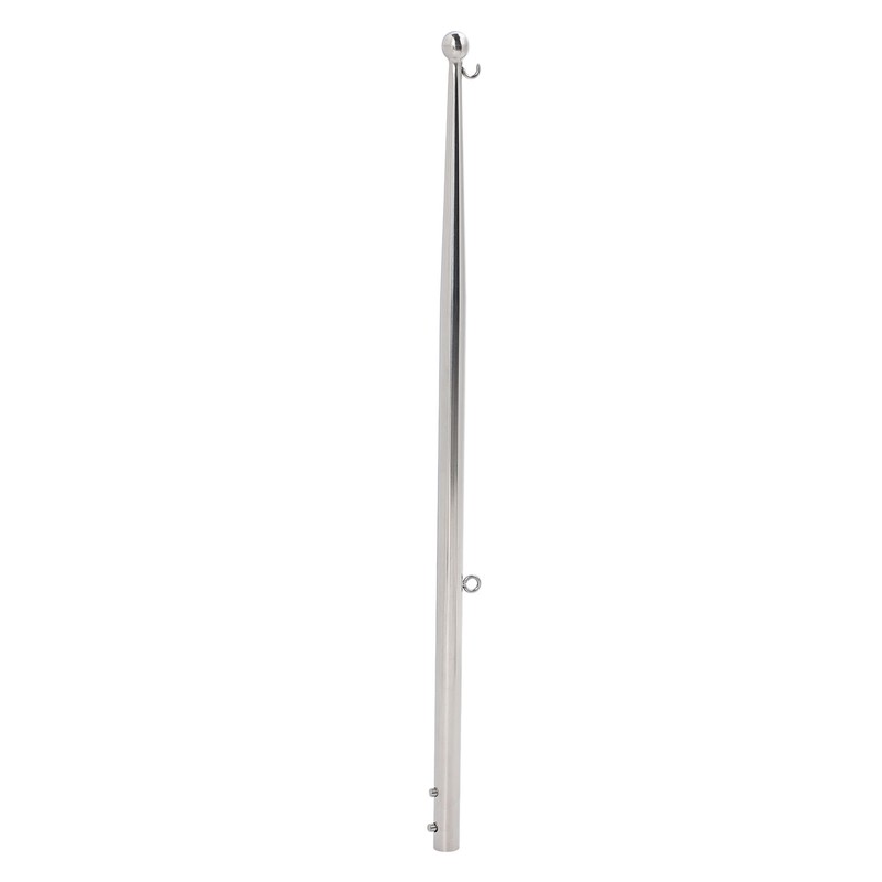 Boat Flag Pole 610mm Length Stable 316 Stainless Steel Rail