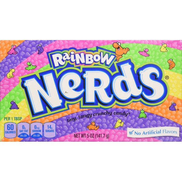 Rainbow Nerds Candy 5 Ounce Theater Box ( Pack of 4 )