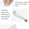 UCSAJI Silicone Fish Spatula Turner Thin Slotted Flexible Stainless Steel