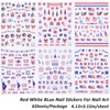 4th of July Nail Stickers Independence Day Nail Decals 6PCS