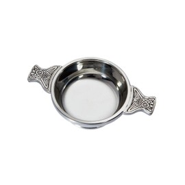 Wentworth Pewter - Standard Pewter Quaich Cup of Friendship, Engraved Free, Loving Cup Burns Night