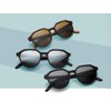 Take A Shot - Large Round Wooden Sunglasses for Women,