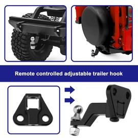 SG Store 1 Set Aluminium Trailer Hitch Shackle Hook Compatible with TRX4M Compatible with TRX4-M 1/18 Defender RC Trailer Drop Hitch Crawler for RC Car Upgrade