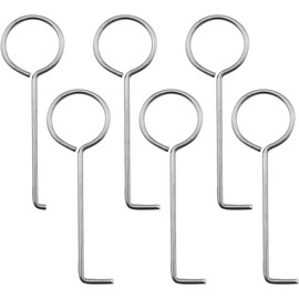 WUSJCOF 6pcs Stainless Steel Drain Key Lifting Hook Drain Grille Puller Removal Key for Shower Drain
