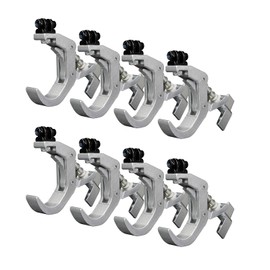 Iverens 8 Pack Truss Clamp C-Clamp Stage Light Clamp Hook Aluminum Lighting Clamp for Par Light Moving Head Stage Lighting Accessories Silver