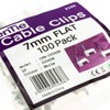 FLAT White 7mm Cable Clips for 1mm2 Twin & Earth