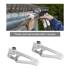 EMSea 2PCS Belt Clip Hooks Compatible with Milwaukee M12 12V Impact Driver Hammer Drill Power Tools Replacement Parts with 2PCS Screws Metal