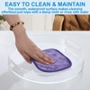 2 Pcs Acrylic Round Tray with Handles Sturdy Clear Round