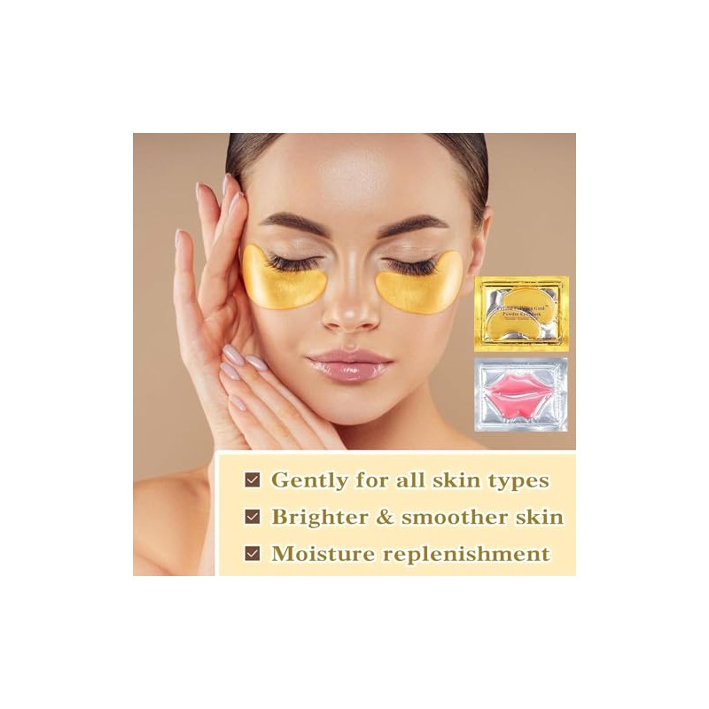 10pcs Parches Ojos Bolsas y Ojeras+10pcs Parche Labial, Eye Patches