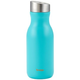 Smidge Water Bottle - 350ml, Aqua, Stainless Steel, Leakproof, Insulated, Hot & Cold Drinks, BPA Free