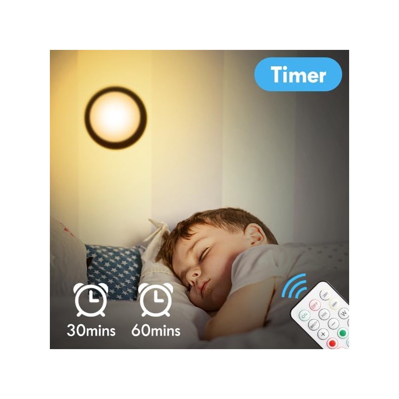 BLS LED Puck Lights with Remote Control, 13 Color Changing