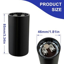 BOJACK 590-708 uf/MFD 50/60 Hz 110-125 V VAC Condensador de arranque redondo universal para repuesto eléctrico