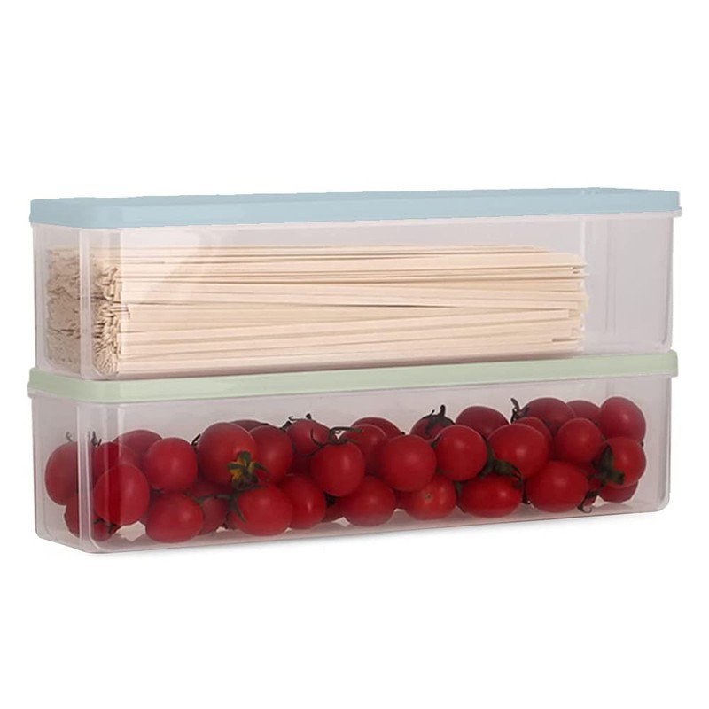 DUOHERESHUI 2 Pieces Plastic Pasta Box Noodle Storage, Spaghetti Noodle