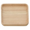 Fuji Boeki Wooden Square Dish M Bonheur 96220