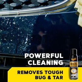 Meguiar's Heavy Duty Bug & Tar Remover, Quick Bug and Tar Remover Spray for Detailing, Pro Strength Clear Coat Safe Technology with Powerful Foaming Action to Loosen Stuck Bugs, 15 Oz