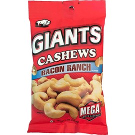 Giants Bacon Ranch Flavor Cashews, 4 Ounce -- 8 per case.